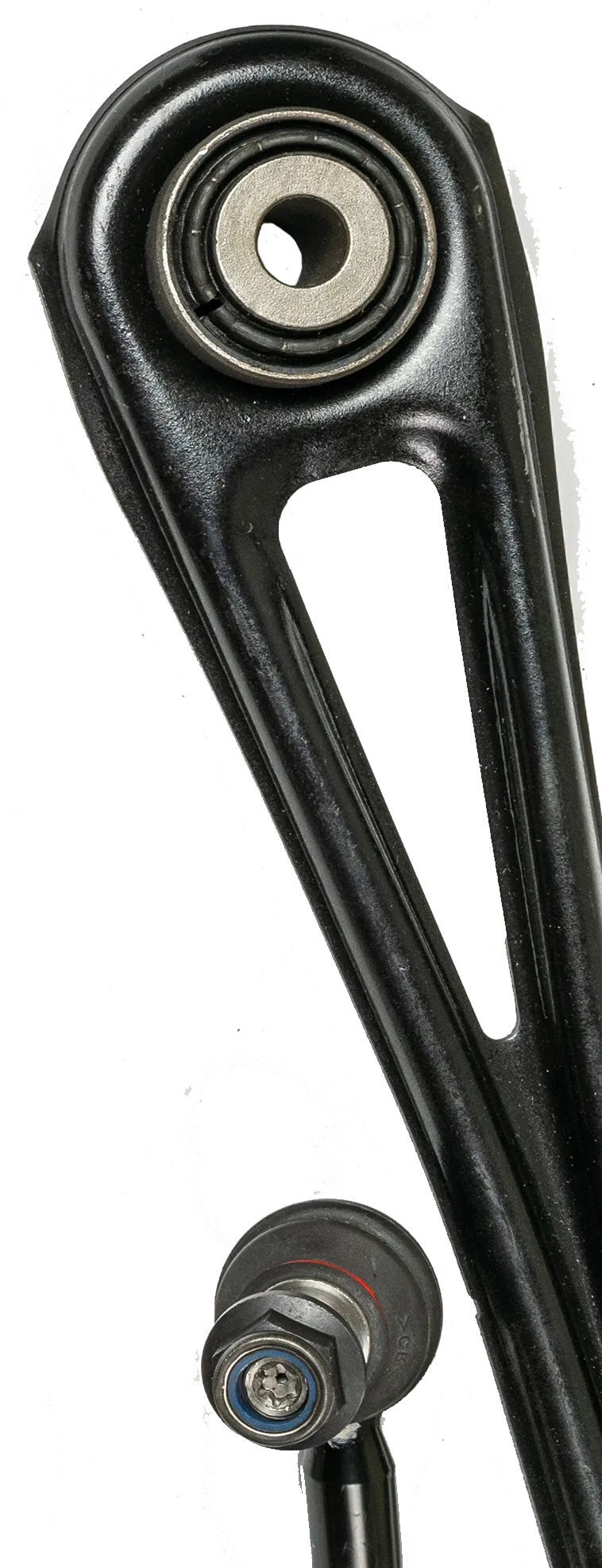 Weißes Autoteil. Satz neuer Autoteile aus Metall